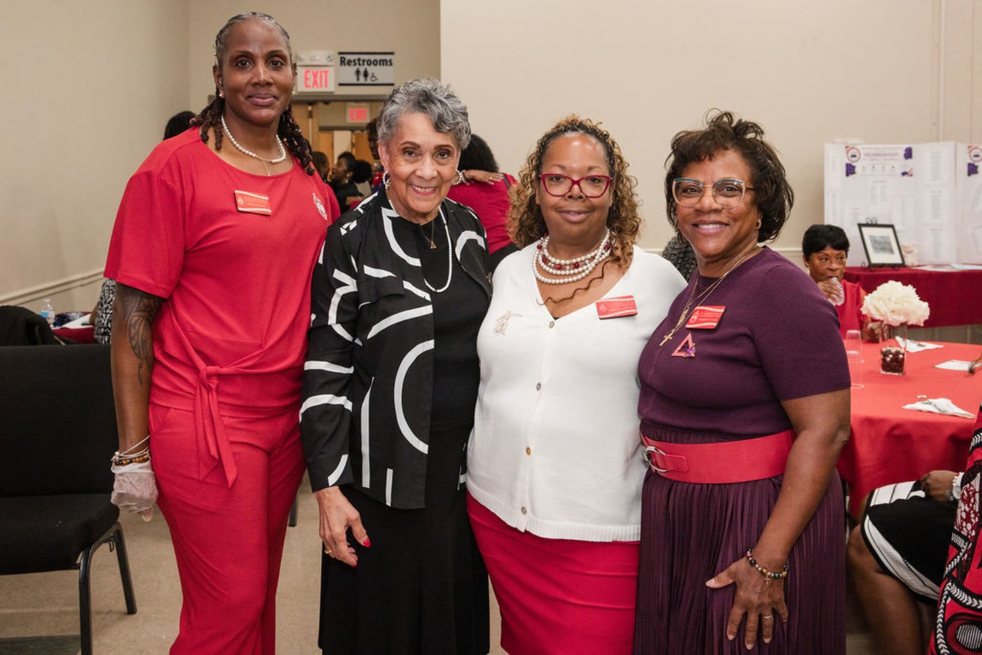 Four members of a sorority chapter standing together