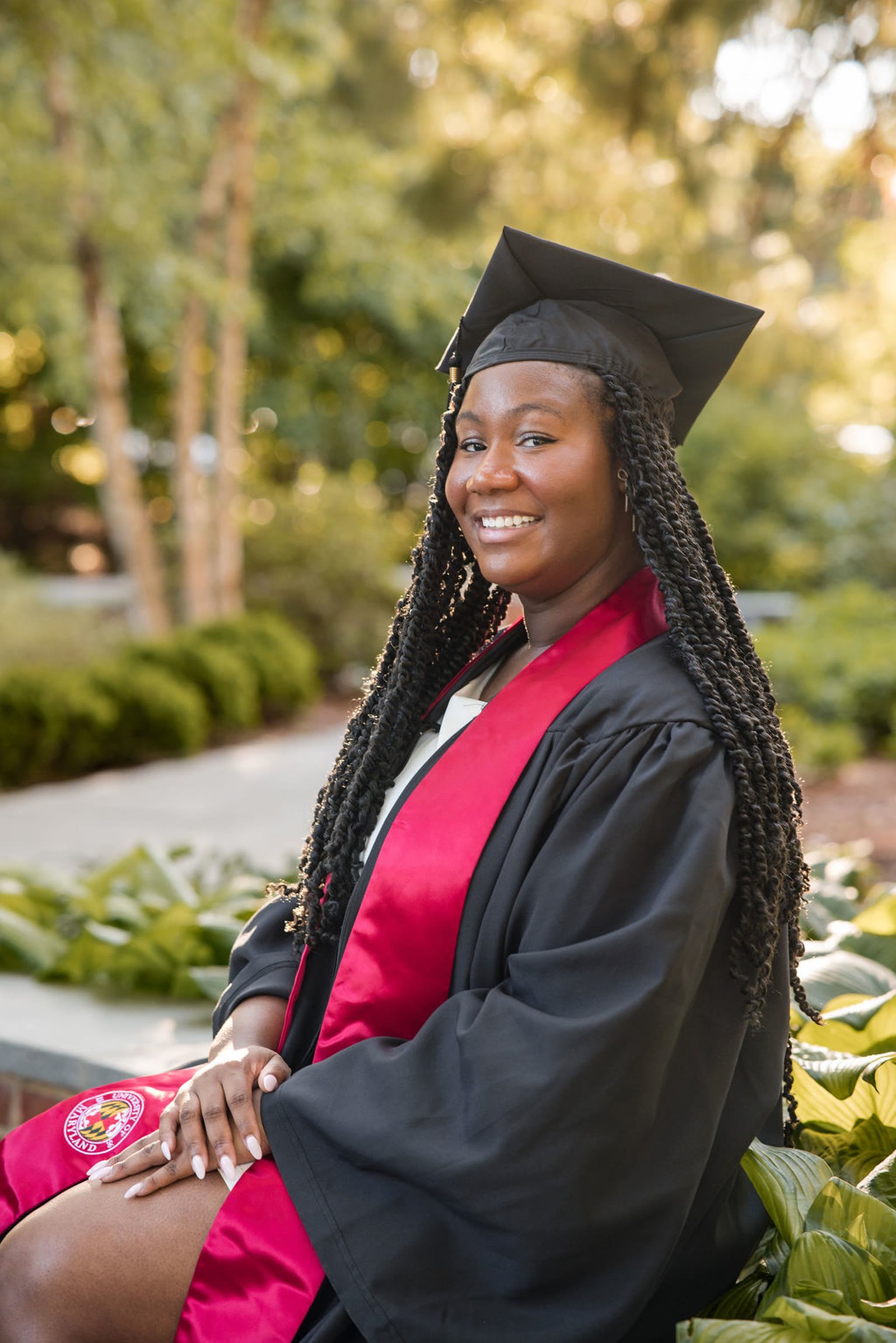 Close portrait of the graduate smiling